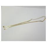 14K Yellow Gold 18" Herringbone Necklace 3.85 gtw