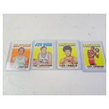 Lot of 4 Topps 1972 NBA Basketball Cards -