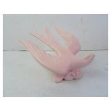 RARE Vintage Pink Ceramic Dove Bird Figure on
