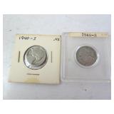 Lot of 2 1940-S US Jefferson Nickels
