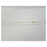 14K Yellow Gold 16" Wavy Herringbone Chain 1.56
