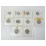 Lot of 10 Misc US Buffalo Nickels - Various Dates