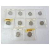 Lot of 10 Misc US Buffalo Nickels - Various Dates