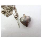 Sterling Silver Heart Shaped Perfume Bottle