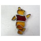 Vintage Stained Glass Winnie the Pooh 4" Window