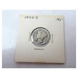 90% Silver 1942-S US Mercury Dime