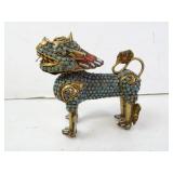 Antique Nepalese/Tibetan Gild Metal Filigree Foo