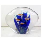 Vintage Large Aquarium Art Glass Paperweight