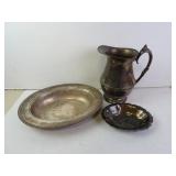 Lot of 3 Silverplated Vintage Items - Dishes &