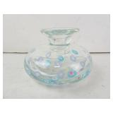 Vintage Clear Glass Millefiori Italian Vase