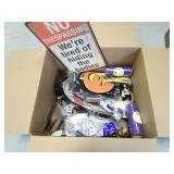 Box of Misc. Mostly New Halloween Dï¿½cor & Related