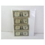 Lot of 8 U.S. Silver Certificate $1 Notes