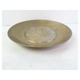 12.5' Vintage Brass Chinese Character Plate/Bowl