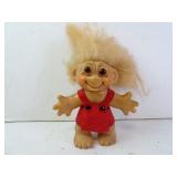 Vintage Thomas Dam Troll Doll with Red Dress