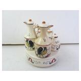 Vintage Vacagco Ceramic Condiment Set with