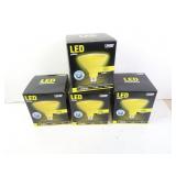 Lot of 4 New Feit LED Yellow 6.5w PAR38 Bulbs in