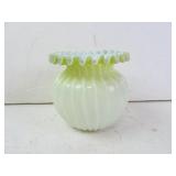 Vintage Opalescent Ruffled Collar Vase - Possibly