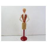 Vintage Wood Sweden Doll Sized Mannequin on Stand