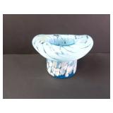 Vintage Rainbow Art Blue & White Splatter Glass