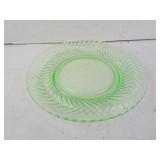 Antique Uranium Glass Herring Bone Pattern 8'