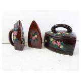 Set of Vintage Japan Pottery Iron Salt & Pepper