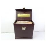 Lot of 45rpm Vinyl Records in Travel Case