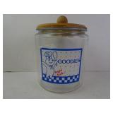 Vintage Pillsbury Doughboy Glass Cookie Jar w/