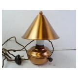 Electric Vintage Copper Lamp with Shade - Works