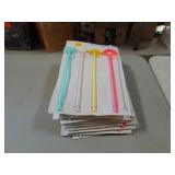 Lot of 9 Reusable Straw Sets with Toppers