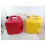 Lot of 2 Empty 5 Gal Gas/Diesel Cans