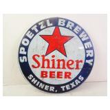Spoetzel Brewery Shiner Beer 12' Circular Metal