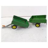 Lot of 2 Die Cast John Deer Toy Trailers