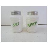 Pair of Vintage Milk Glass Salt & Pepper Shakers
