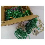 Lot of Green & Gold Costume Bead Necklaces