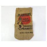 Vintage Planters Peanuts 1lbs Burlap Bag