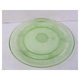 Antique Uranium Glass Georgian Lovebird Plate