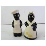 Pair of Antique Black Americana Salt & Pepper