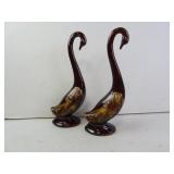 Pair of Vintage 10' Ceramic Swan Figures