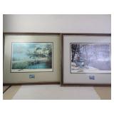 Pair of Framed Ken Zilla Nature Prints 25' x 22'