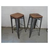 Set of Industrial Style Bar Stools from Ned
