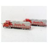 Lot of 2 Santa Fe 3500 HO Scale Model Train