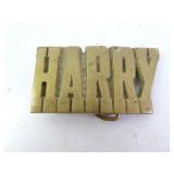 Vintage 'Harry' Solid Brass Belt Buckle