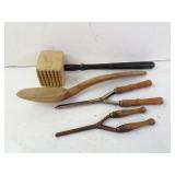 Lot of Misc. Antique Utensils & Related - Irons