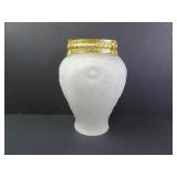 Vintage Tiffin Frosted Glass Satin Vase with