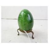 Polished Green Quartz Egg w/ Stand