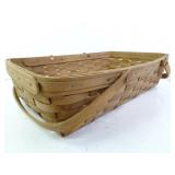 Longaberger Wood Woven Basket 12'x18'x4.5'
