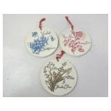 Lot of 3 Royal Staffordshire Victorian Flower