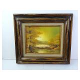 Vintage S. Hills Painting in Frame 15' x 17'