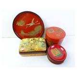 Lot of Vintage Asian Wood Decorative Items