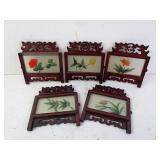 Lot of Vintage Small Painted Japanese Glass